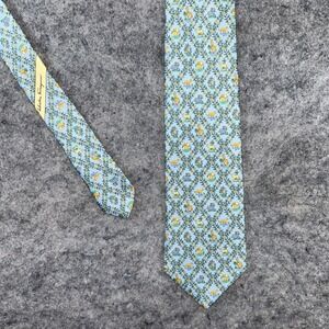 Salvatore Ferragamo Silk Necktie Light Blue Animals Elephant Horse Camel Italy